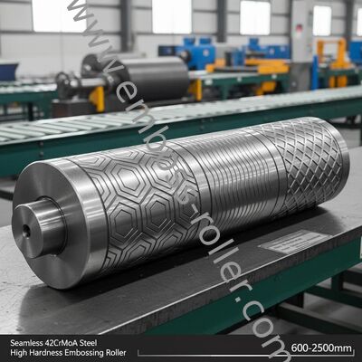 Seamless 42CrMoA Alloy Steel Embossing Roller with HRC62 Hardness for Continuous Production 600-2500mm