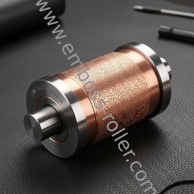 Multi-Layer Copper Sleeve 42CrMoA Steel Core Laser Engraved Embossing Roller for Fine Leather Grain Pattern