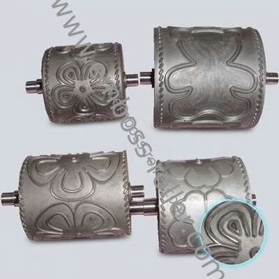 Gravure Coating Steel Embossing Roller Chrome Plated HRC 62 Mirror Finish Solvent Free Cleaning