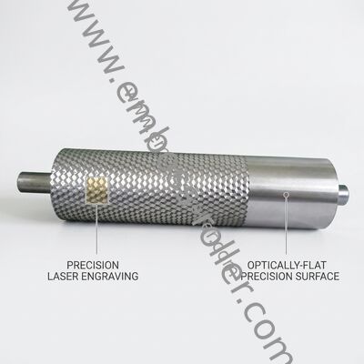 Laser Engraved Leather Embossing Steel Roller 45# Seamless Pipe HRC 52-58 Chrome Plated Mirror Finish