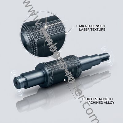 Hard Chrome Plated Mirror Polished Steel Embossing Roller with Custom Engraved Cell Depth for Gravure Coating