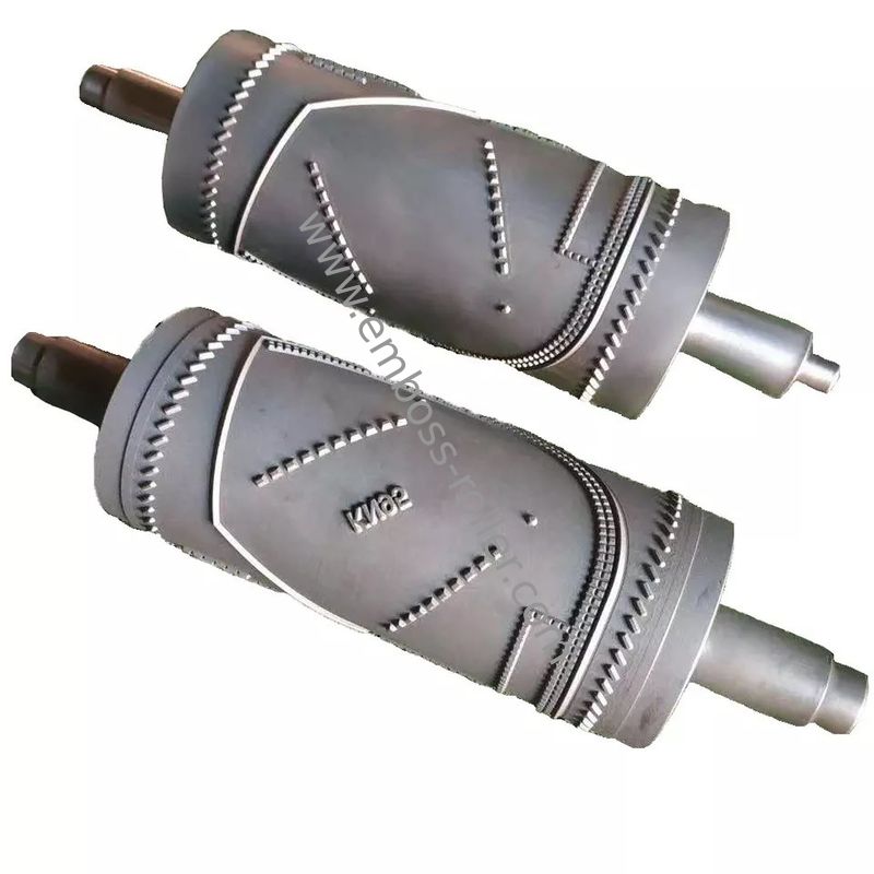 Rouleau de gaufrage en acier à haute résistance à l'usure avec finition miroir ou mate, diamètre 100 mm - 500 mm