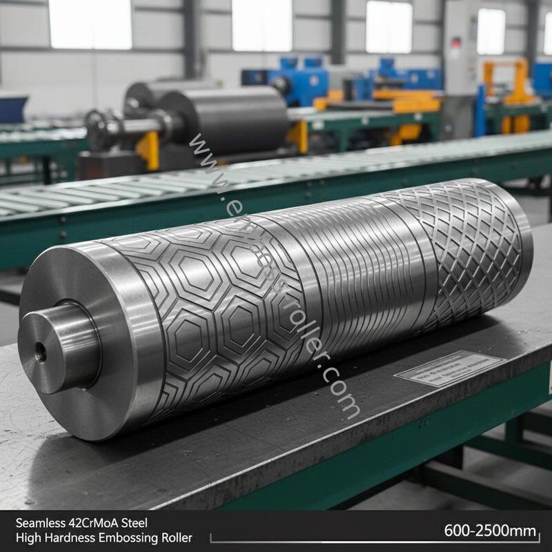 Seamless 42CrMoA Alloy Steel Embossing Roller with HRC62 Hardness for Continuous Production 600-2500mm