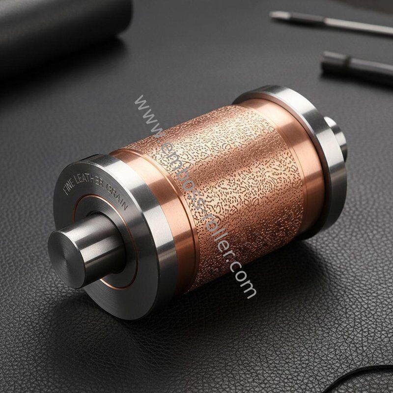 Multi-Layer Copper Sleeve 42CrMoA Steel Core Laser Engraved Embossing Roller for Fine Leather Grain Pattern