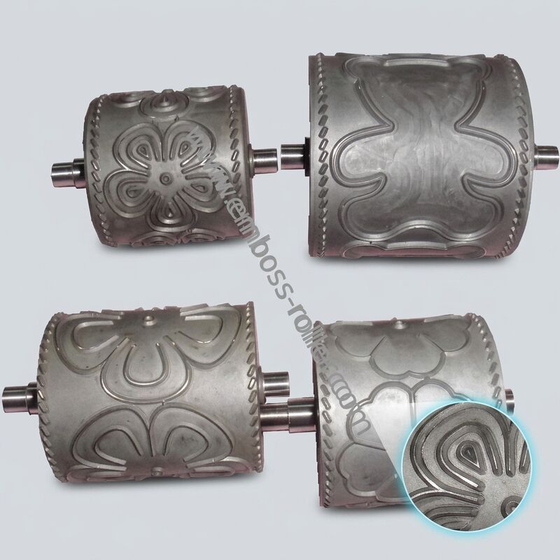 Gravure Coating Steel Embossing Roller Chrome Plated HRC 62 Mirror Finish Solvent Free Cleaning