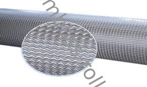 Linea tipo su ordinazione rullo di Wave di Anilox per lo strato di plastica, goffratura di superficie del bordo